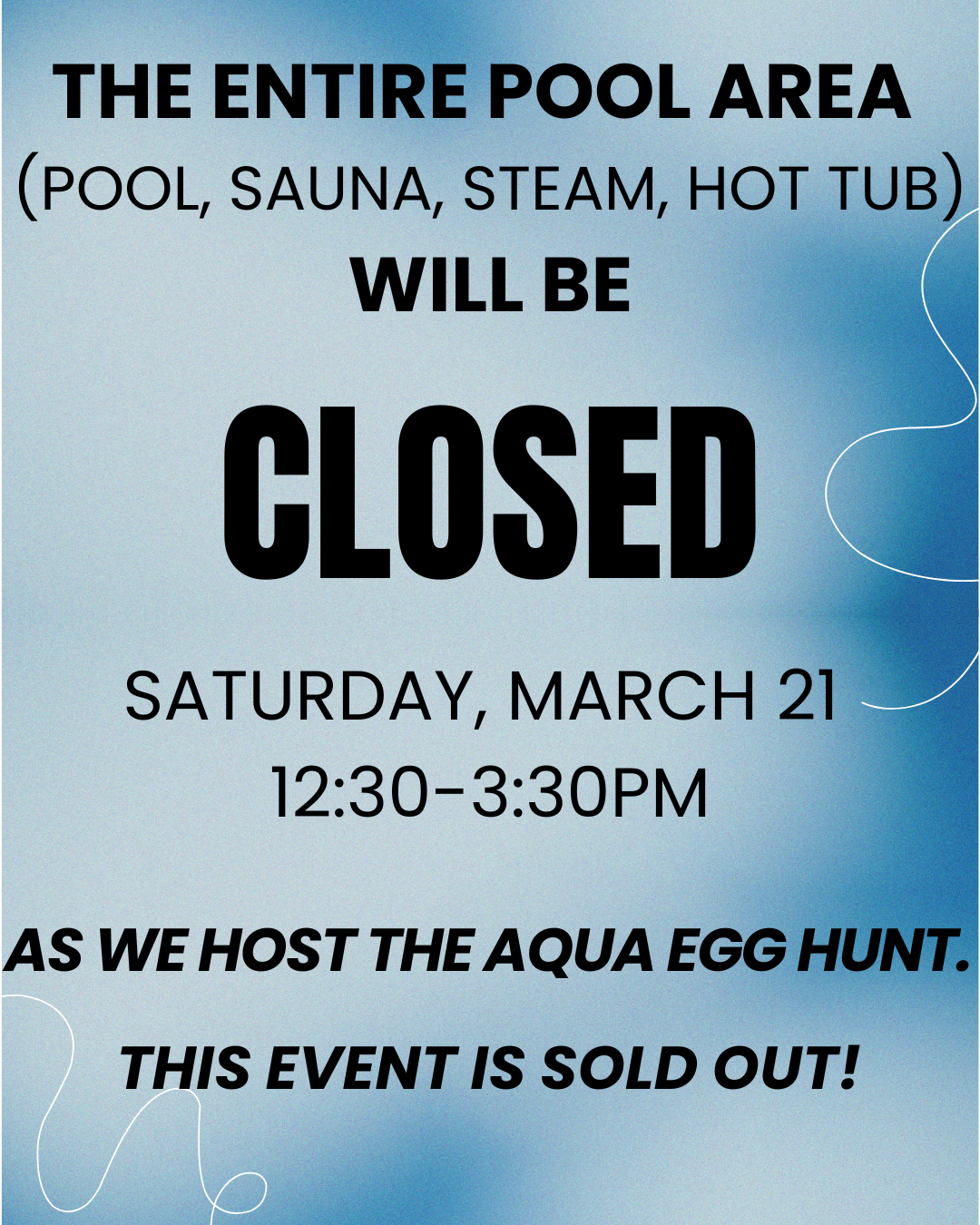 pool closed egg hunt